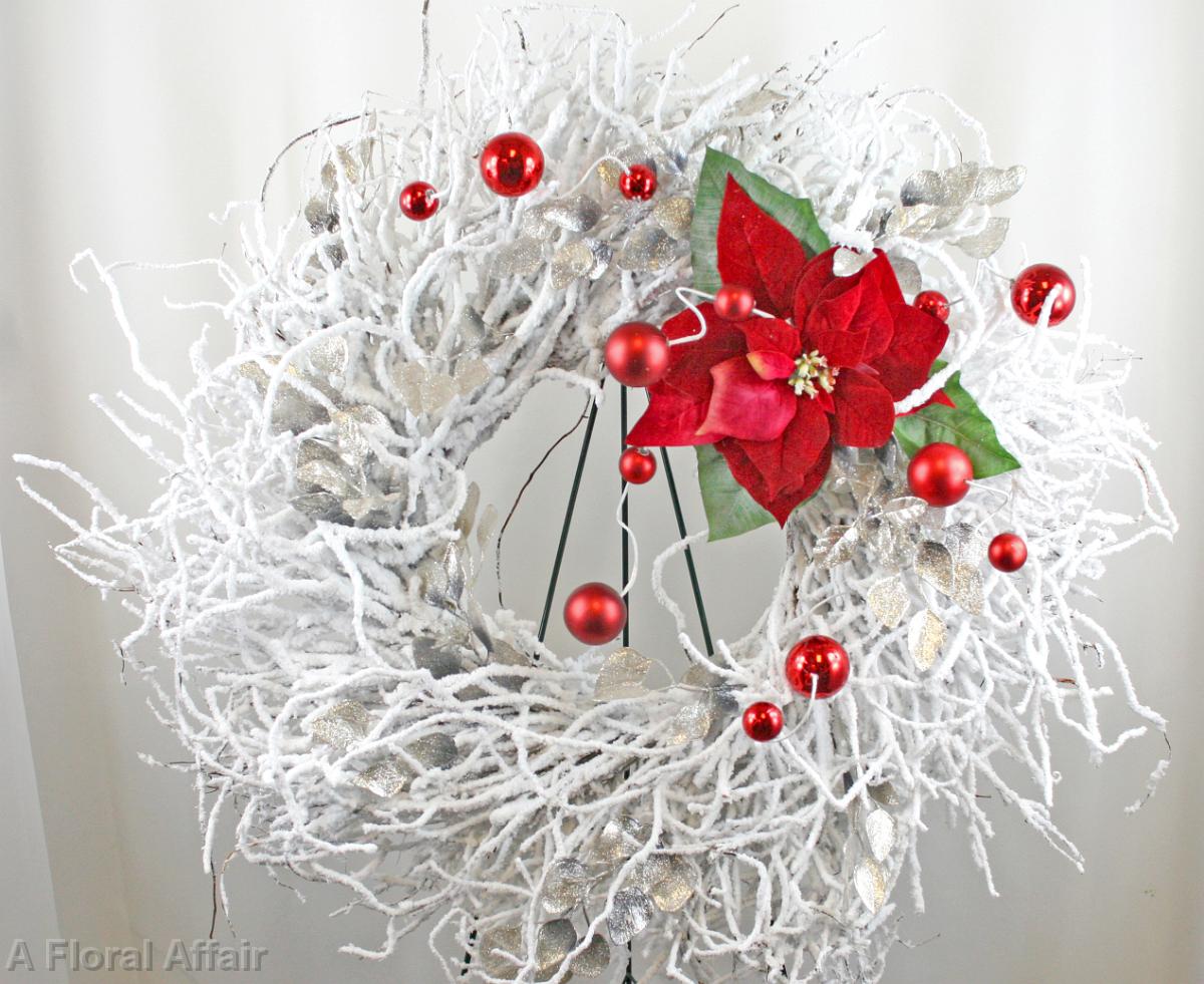 HD8055-Flocked Winter Branch Wreath