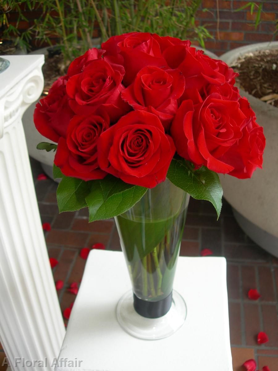CF0323-Red Rose Wedding Arrangement