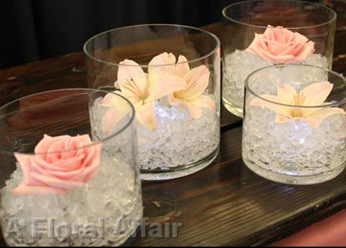 RF0357-Simple Low Pink Centerpiece