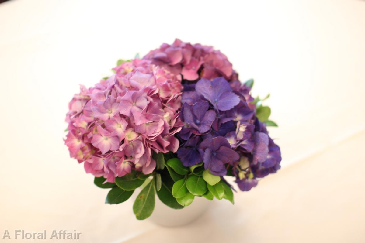 RF0459-Purple and Mauve Hydrangea Centerpiece