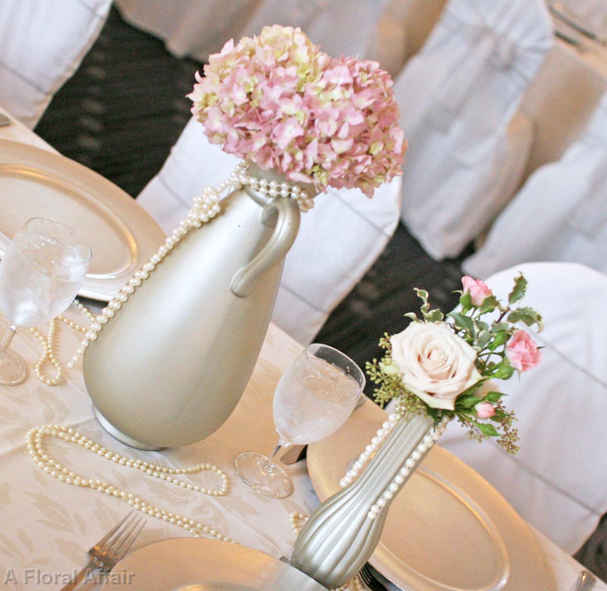 RF0474-Blush, Gold and Pearl Centerpiece