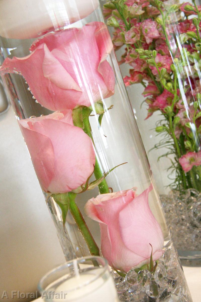 RF0488-Pink Roses Under Water