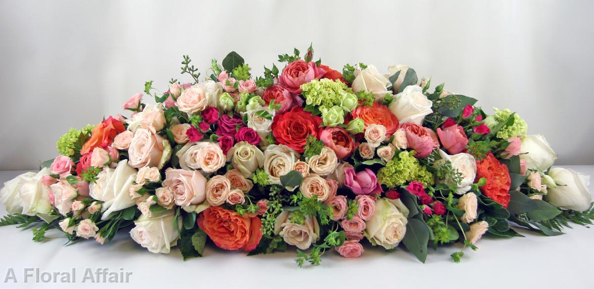 RF0525-Romantic Garden Rose Centerpiece