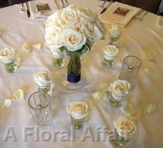 RF0939-Sophisticated, White and Blue Centerpiece