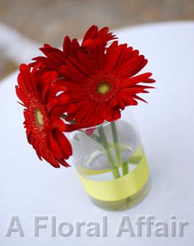 RF0986-Simple, Red and Yellow Centerpiece