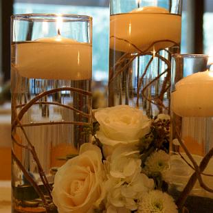 RF1189-Rustic Floating Candle Centerpiece
