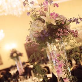 RF0866-Blush Pink, Lavender and White Graceful Garden Tall Centerpiece