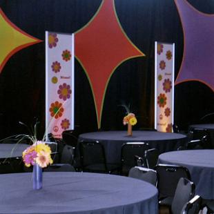 RF0761-Whimsical, Bright Pink, Yellow and Orange Centerpieces
