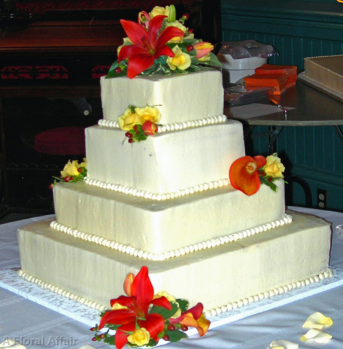 CA0021-Fall Wedding Cake Flowers