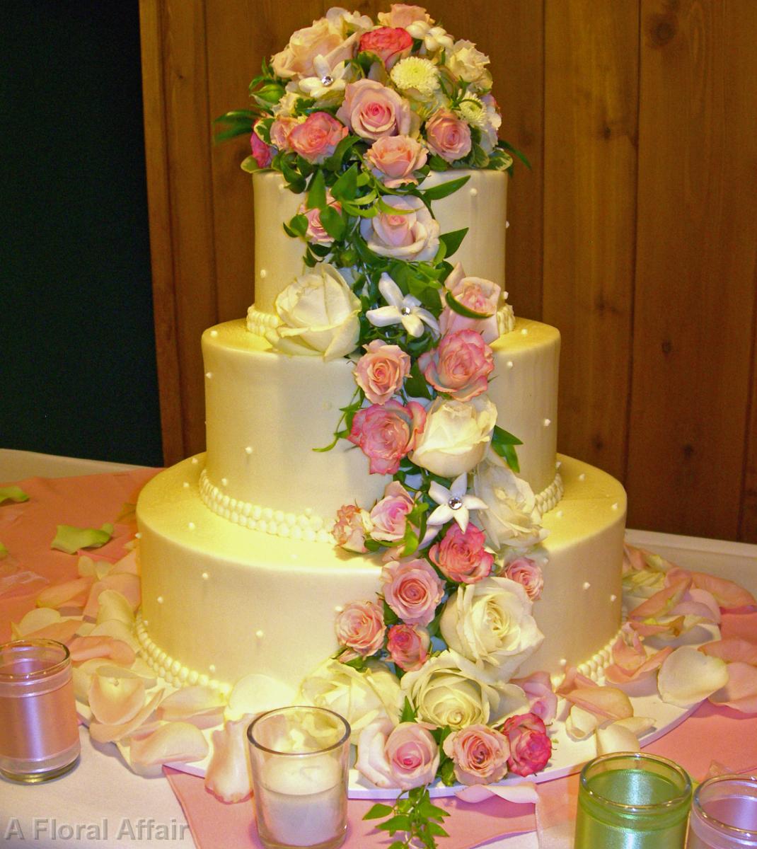 CA0062-Cascading Floral Decorated Cake