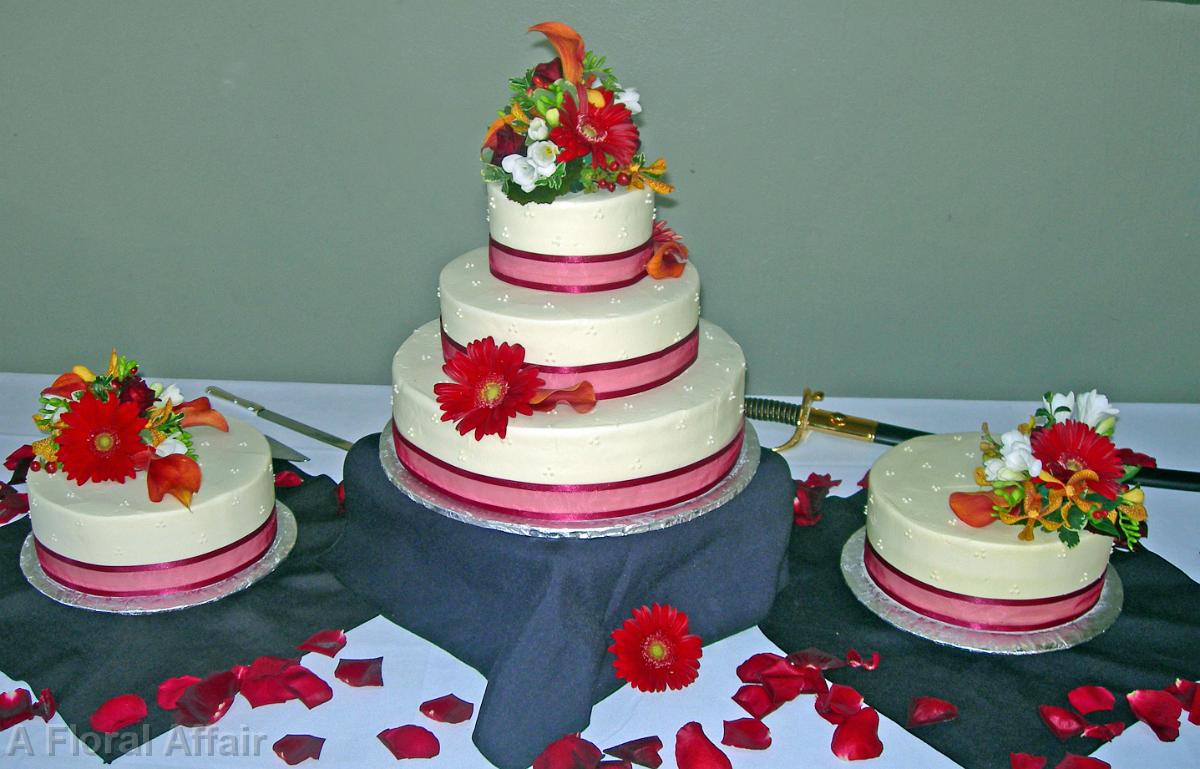CA0074-Mulitiple Cake Floral Accents