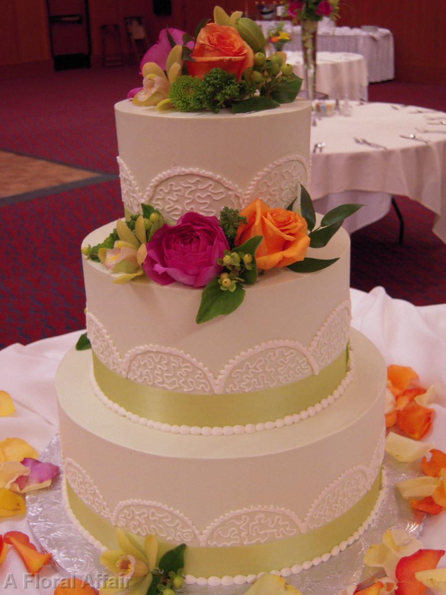CA0079-Bright Floral Wedding Cake Flowers