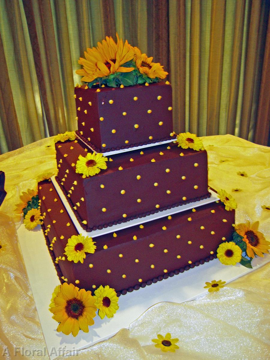 CA0086-Sunflower Wedding Cake Decor