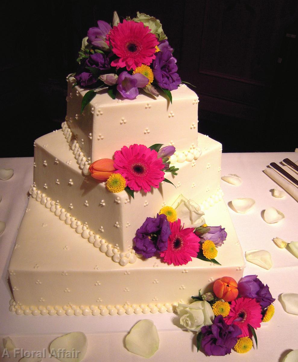 CA0093-Bright Spring Cascading Cake Floral