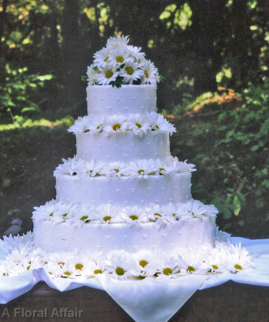 CA0101-Just Daisies Wedding Cake Floral