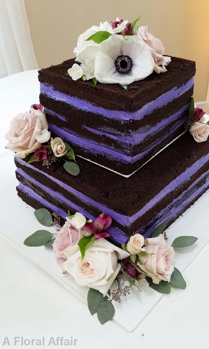 CA0171-Naked Cake with Fresh Flowers
