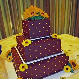 CA0086-Sunflower Wedding Cake Decor