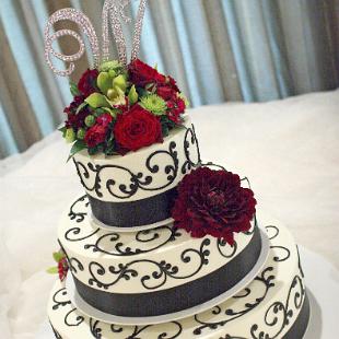 CA0105-Red and Green Cake Floral