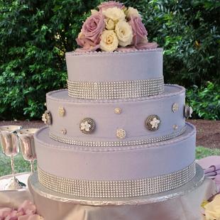 CA0145-Lavender and White Rose Cake Top
