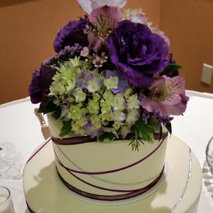 CA0151-Purple Flower Cake Top