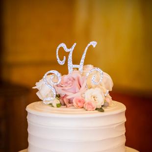 CA0167-Simple Blush and Ivory Cake Top