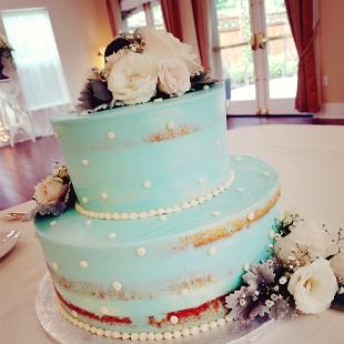 CA0175-Spa and Blush Wedding Cake with Flower