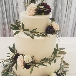 CA0198-Weddiing Cake with Olive Branch