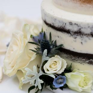 CA0199-Dusty Blue and White Cake Flowers