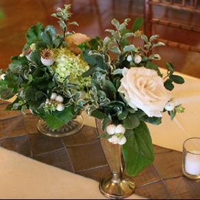 RF0349-Vintage Antique Silver and Ivory Table Arrangement