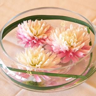 RF0587-Pink Floating Dahlia Centerpiece