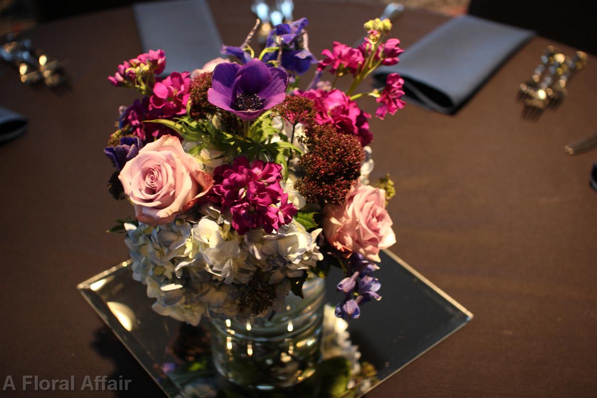 RF0013-Low Romantic Blue and Purple's Centerpiece