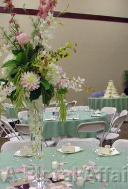 RF0861-Blush Pink, Green and White Chic Garden Tall Centerpiece