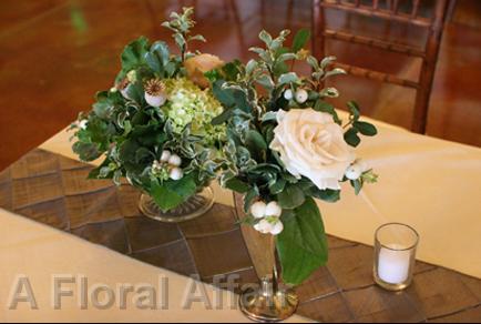 RF0349-Vintage Antique Silver and Ivory Table Arrangement