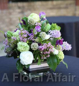 RF0977-Lavender, Green and White, Garden Centerpiece