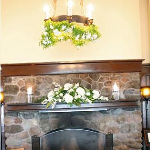 RF0304- Mantel and Candelabra Floral Arrangement and Garland