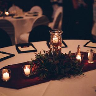 RF0337-Rustic Natural Fall Wreath and Cylinder Candle Centerpiece