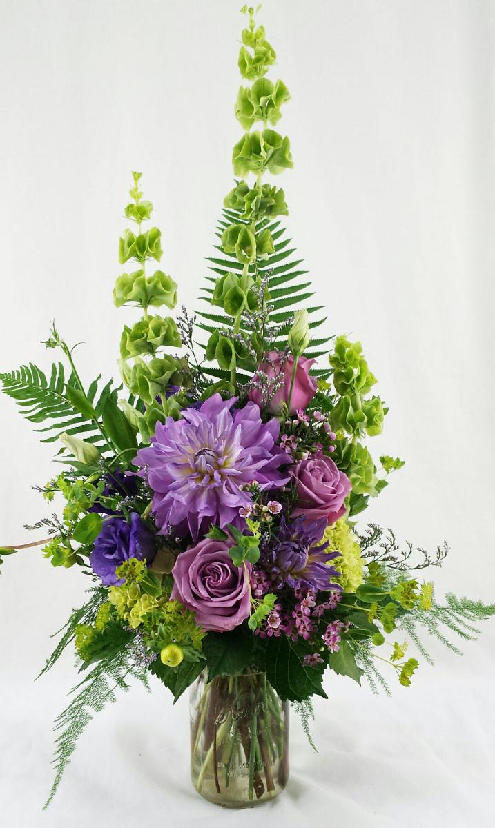 CF0680-Purples and Greens Woodland Arrangement