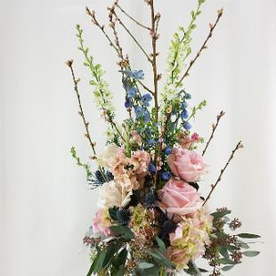 CF0659-Pink and Blue Spring Arrangements