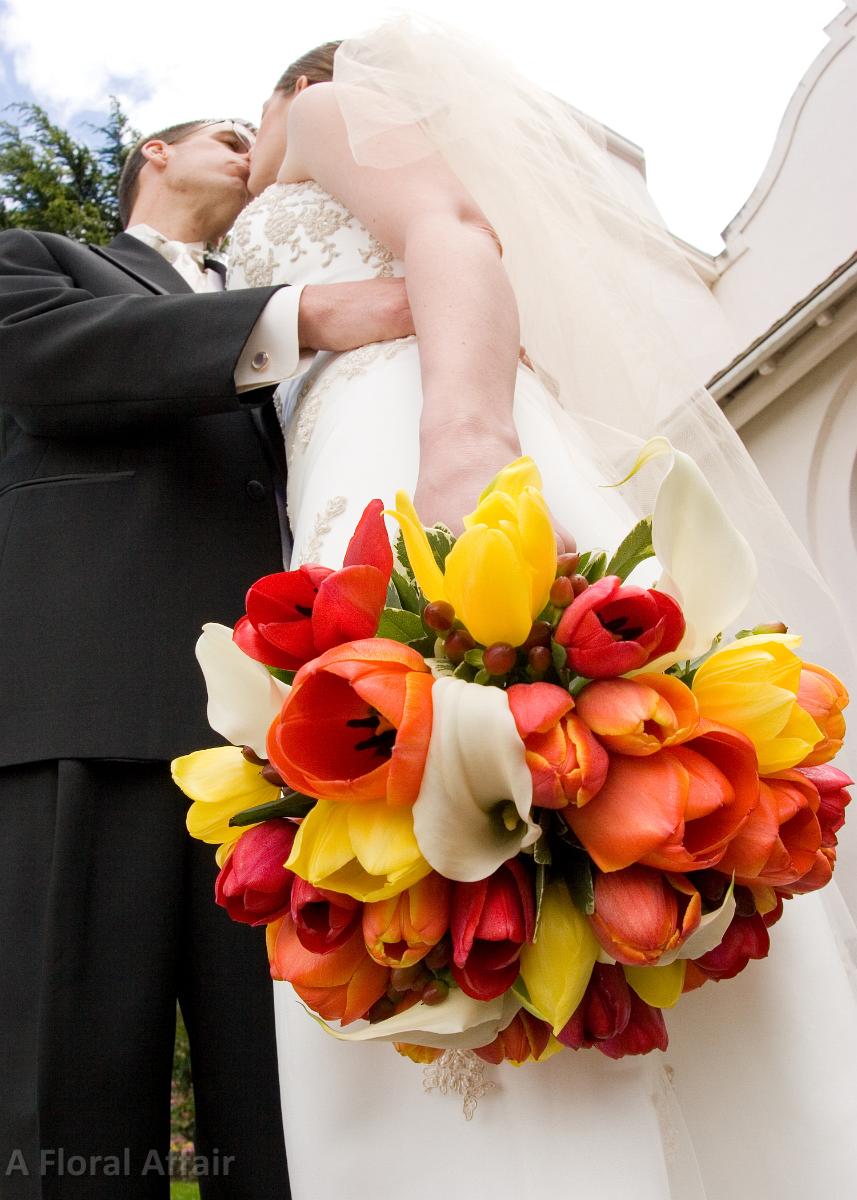 BB0187-Bright Tulip Bridal Bouquet