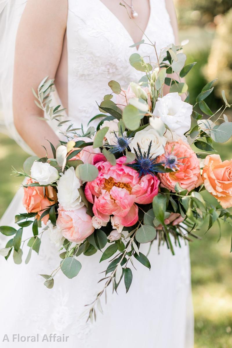BB1640-Coral Peony Bridal Bouquet