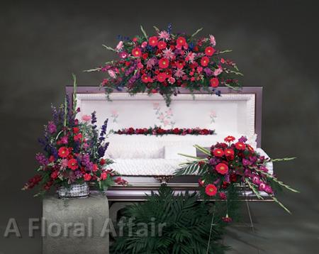 SY0005-Purple and Red Sympathy Arrangements