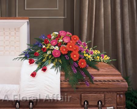 SY0010-Gerbera Daisies Summer Open Casket Spray