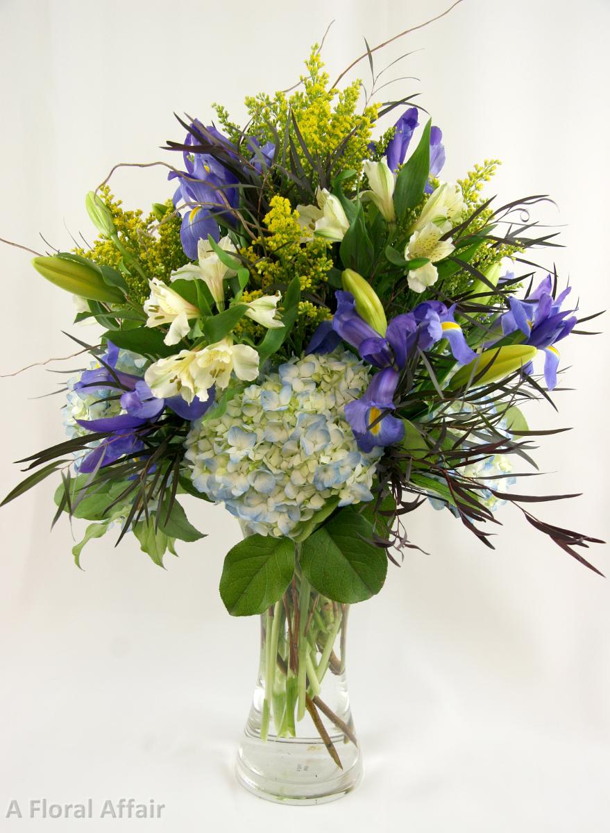 SY0058-Blue and White Sympathy Arrangement