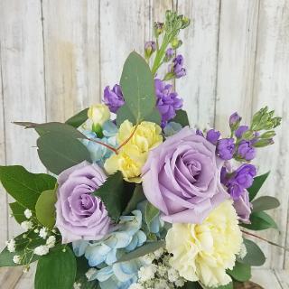 BB1468-Lavender and Powder Blue Bridesmaids Bouquet