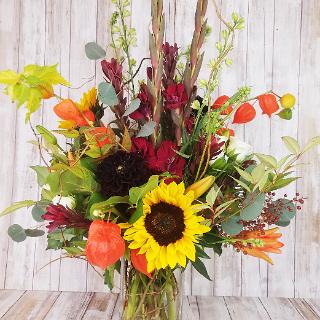 ED0175-Late Fall Vase Arrangement