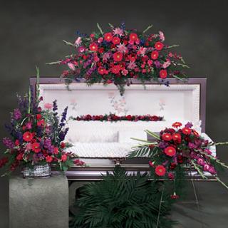 SY0005-Purple and Red Sympathy Arrangements