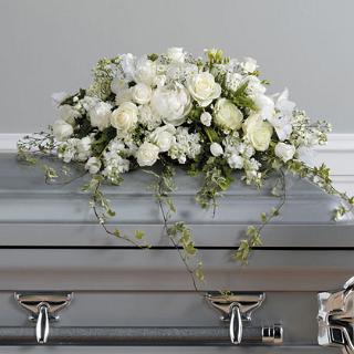 SY0045-Pure White Open Casket Spray