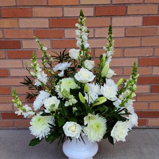 SY0069- All White Funeral Arrangement
