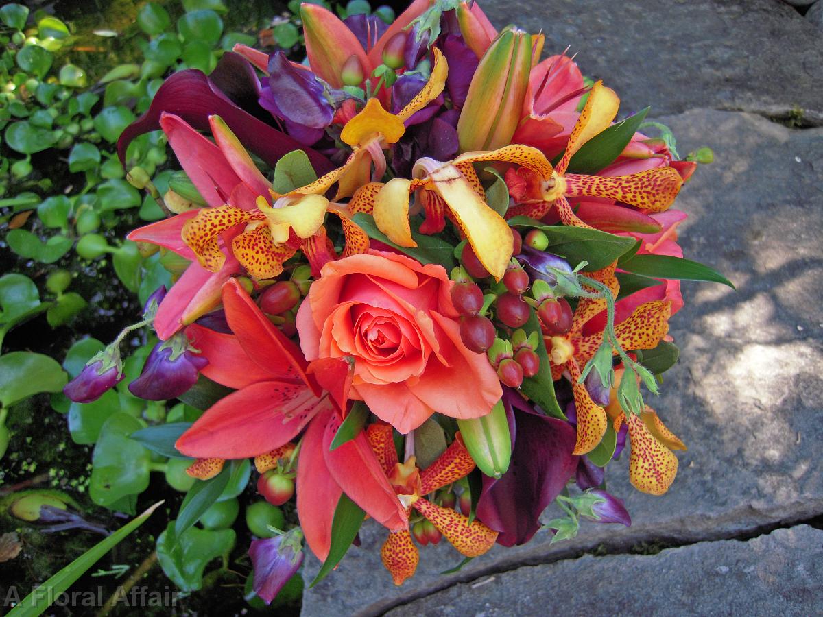 BB0336-Fall Lily Wedding Bouquet