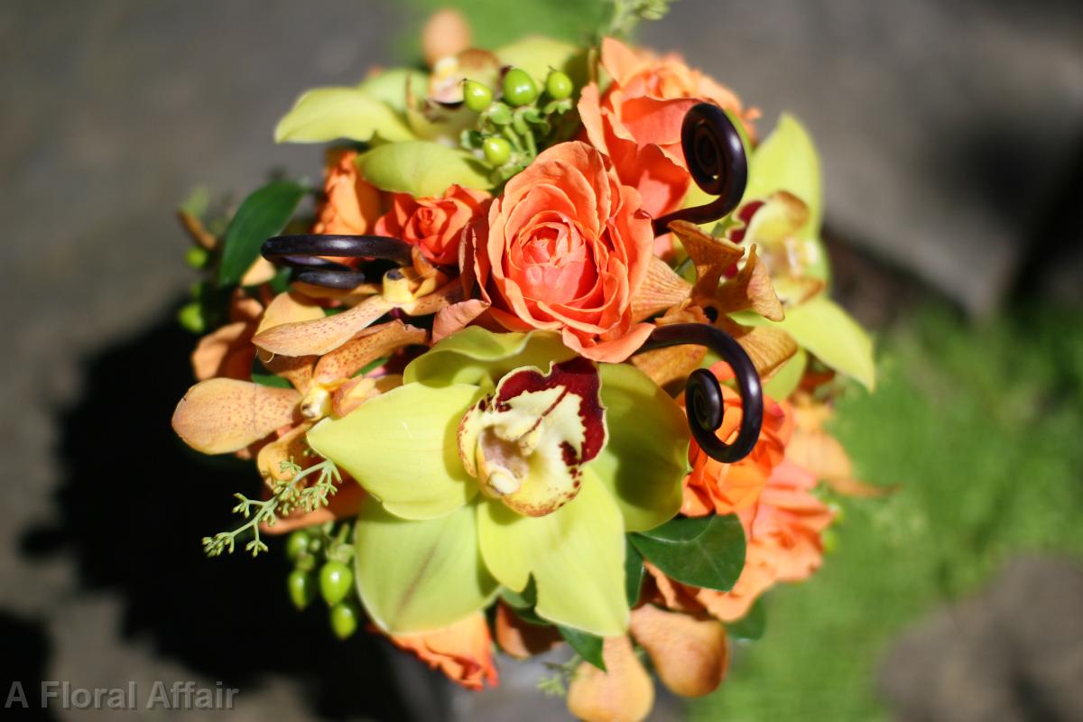 BB0428-Small Lime and Orange Bouquet